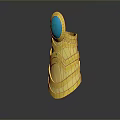 Character And Creature Themed Armor With Yellow Exterior And Blue Orb