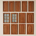 Wooden Wardrobe Doors with Various Designs and Glass Panel Details in Different Styles