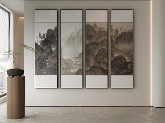 New Chinese Decorative Painting 3d model