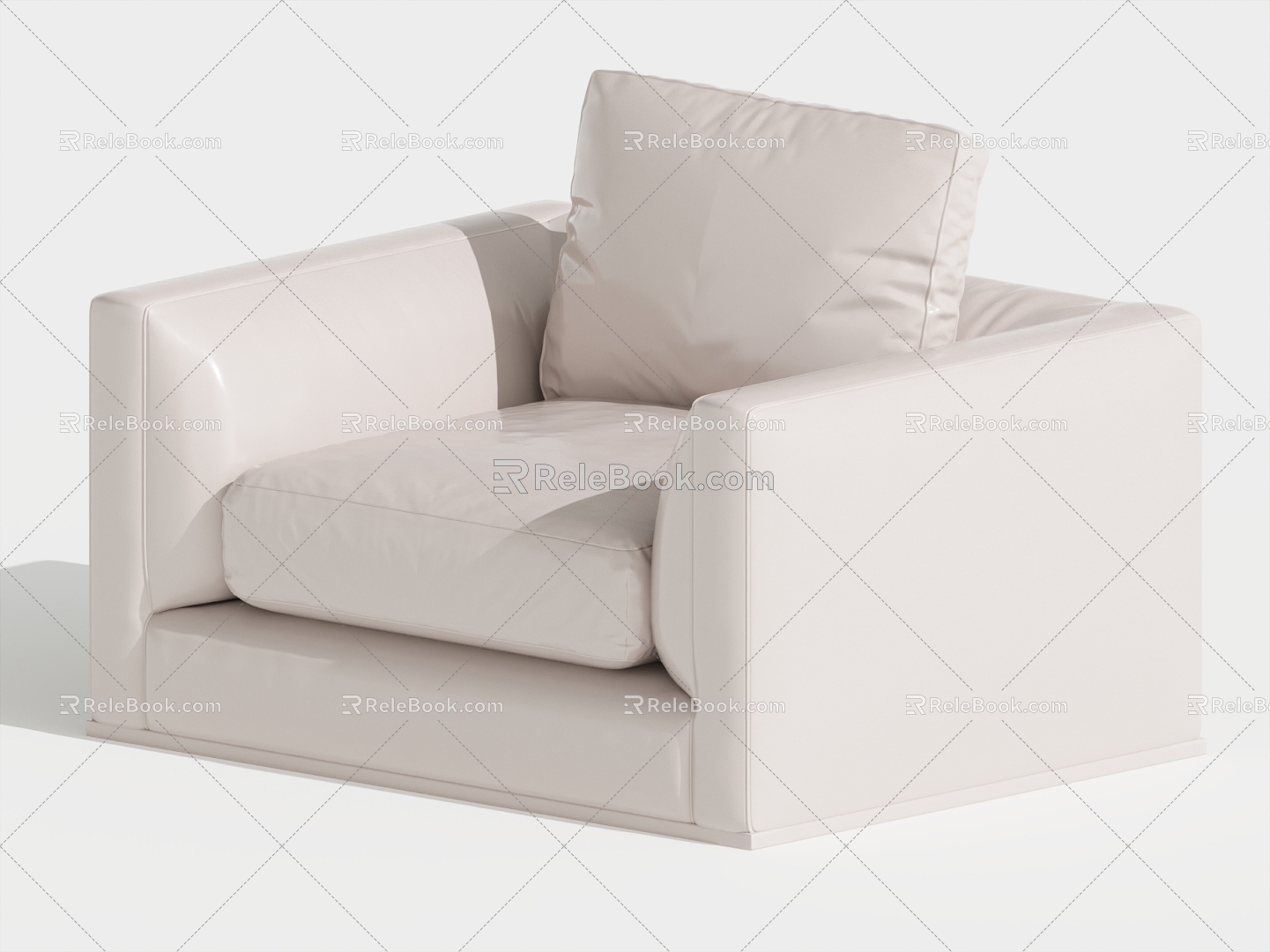 Single sofa single chair leisure chair 3d model