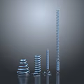 Different Types Of Metal Springs Rod And Fastener Components On Dark Surface