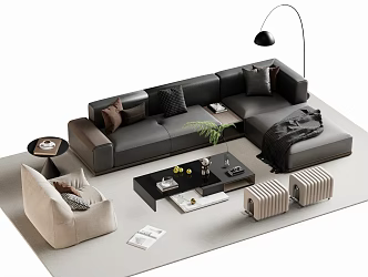 Sofa coffee table 3d model