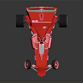 Red Futuristic Concept Racing Car With Large Wheels And Mechanical Details