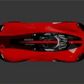 Pink Futuristic Sports Car With Sleek Body Transparent Roof And Black Wheels