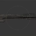 Interstellar Cosmic Spacecraft 3D Model With Intricate Metallic Structure And Design