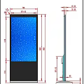Smart Advertising Machines Vertical Digital Screens Black White Design Display Smart Water Ads