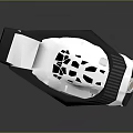 Advanced Space Probe Landing Component Featuring White Black Body And Hollowed-out Pattern Design 3d model