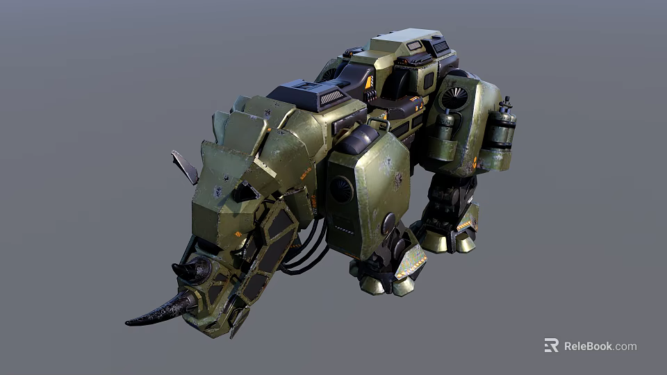 Green Mech Style Electric Toy Featuring Tough Mechanical Structure And Sci-Fi Design 3d model 
