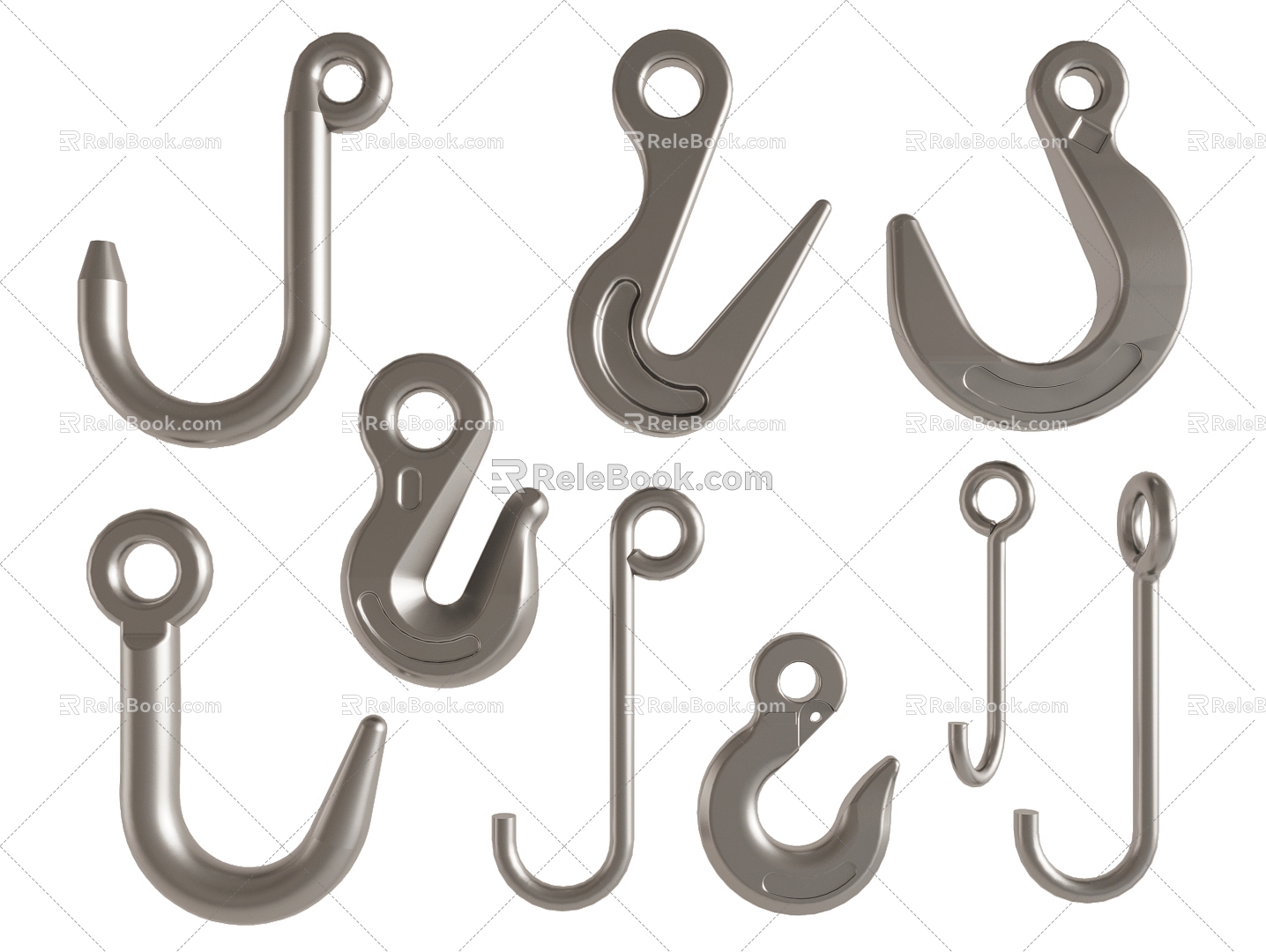 Hook Hook Ring Hook Metal Hardware Industrial Equipment 3d model