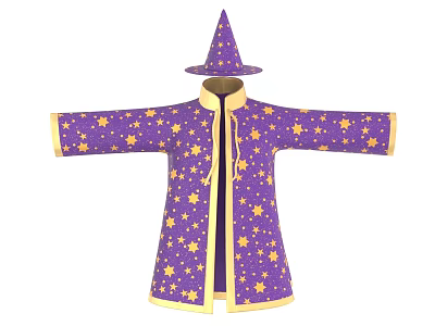 Magic Robe Magic Hat Wizard Robe 3d model