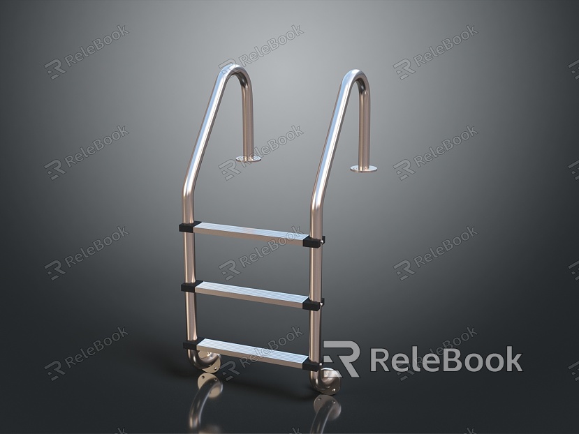 Diving Platform Diving Base Mobile Iron Frame Mobile Iron Ladder Movable Ladder Competition Watch Rack Outdoor Items model