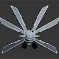 Mechanical Character Featuring Spider Like Creature With Blade Legs And Round Head