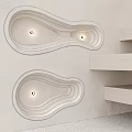 Gypsum wall lamp embedded gypsum lamp artistic modeling wall lamp 3d model