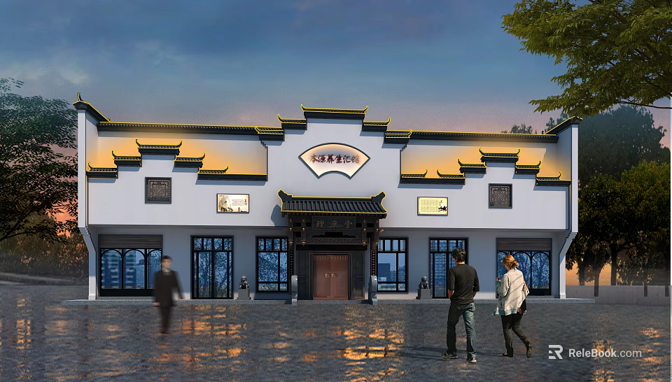 Experience Yupinglou Hotel Traditional Huizhou Style Comfortable Shower Sauna Relaxation 3d model 