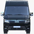 Black MAN Van Exterior And Brand Logo 3d model