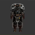 Fantasy Warrior Costume With Fur Trimmed Collar Horned Helmet Leather Armor And Boots