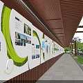 Landscaped Garden Wall With Greenery And Parking Area For Cars