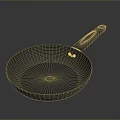 Cast Iron Frying Pan With Black Handle For Home Kitchen Cooking Use