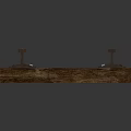 Railway Track Structure With Wooden Sleepers And Metal Rails