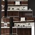 Modern Kitchen Interior With Walnut Cabinets Sleek Design And Marble Countertops