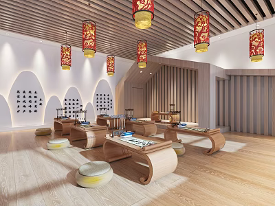 Chinese classroom erudite classroom 3d model