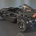 Open Frame Racing Car With Number 123 Single Seat And Black Sport Wheels