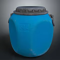 Blue 50L Plastic Barrel With Secure Lid For Industrial Storage Equipment