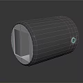Cylindrical Metal Equipment with Ribbed Surface Square Opening and Side Circular Hole