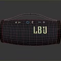 Black Fabric Bluetooth Speaker With Handle Control Buttons And LBJ Logo 3d model
