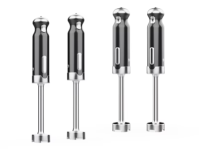 Kitchen Hand Blenders with Black Silver Design and Stainless Steel Shafts 3d model