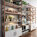 Modern Container Cosmetics Store Container Shelf 3d model