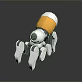 Game and Movie Character Multi Legged Robot With White Yellow Gray Design And Camera Eye