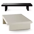 Minimalist Modern Coffee Table Featuring Light Dark Color Sleek Design And Smooth Surface