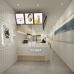 Nordic Milk Tea Shop Cashier Hanging Picture 3d model