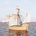 European classical sailing 3d model