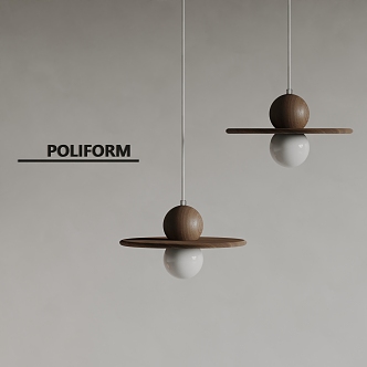 poliform modern chandelier solid wood chandelier small chandelier 3d model