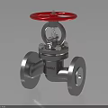 Industrial Stainless Steel Flange Valve With Red Handwheel And Heavy Duty Design
