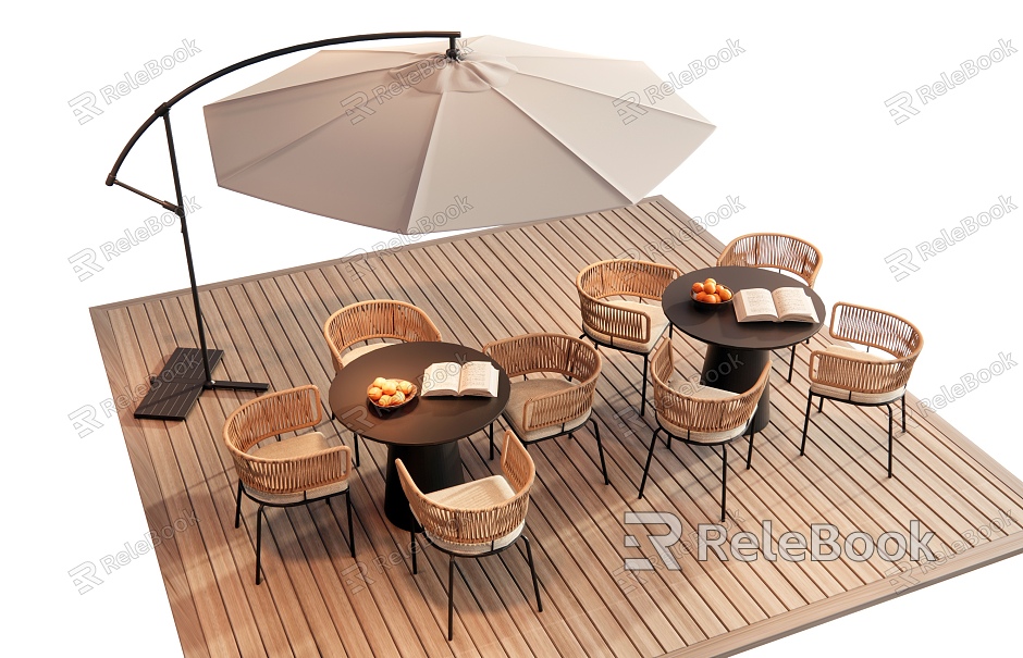 Modern Courtyard Outdoor Table and Chair Leisure Chair Leisure Table and Chair Negotiation Table and Chair Parasol model