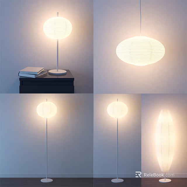 Modern Lighting Combinations With Floor Lamps Pendant Lights And Wall Sconces For Home Interiors 3d model 