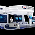 ENGEN Exhibition Booth With Modern Design Digital Screens Data Charts And Smart Die Casting Solutions