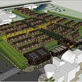 King Way Commercial Street Featuring Red Brick Building Central Fountain and Outdoor Seating