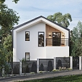 Nordic single-family villa homestay building self-built house 3d model