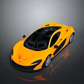 Yellow Super Sports Car With Sleek Aerodynamic Body And Black Accents Shiny Finish