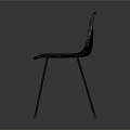 Modern Various Colored Chairs With Metal Legs On Grey Reflective Floor