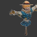 Scarecrow Cartoon Scarecrow Q version Scarecrow 3d model