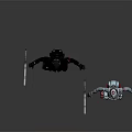 Futuristic Game Movie Characters In Tactical Black And Gray Uniforms With Gear Accessories