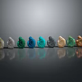 Colorful Decorative Household Items With Various Colors And Smooth Reflective Surface
