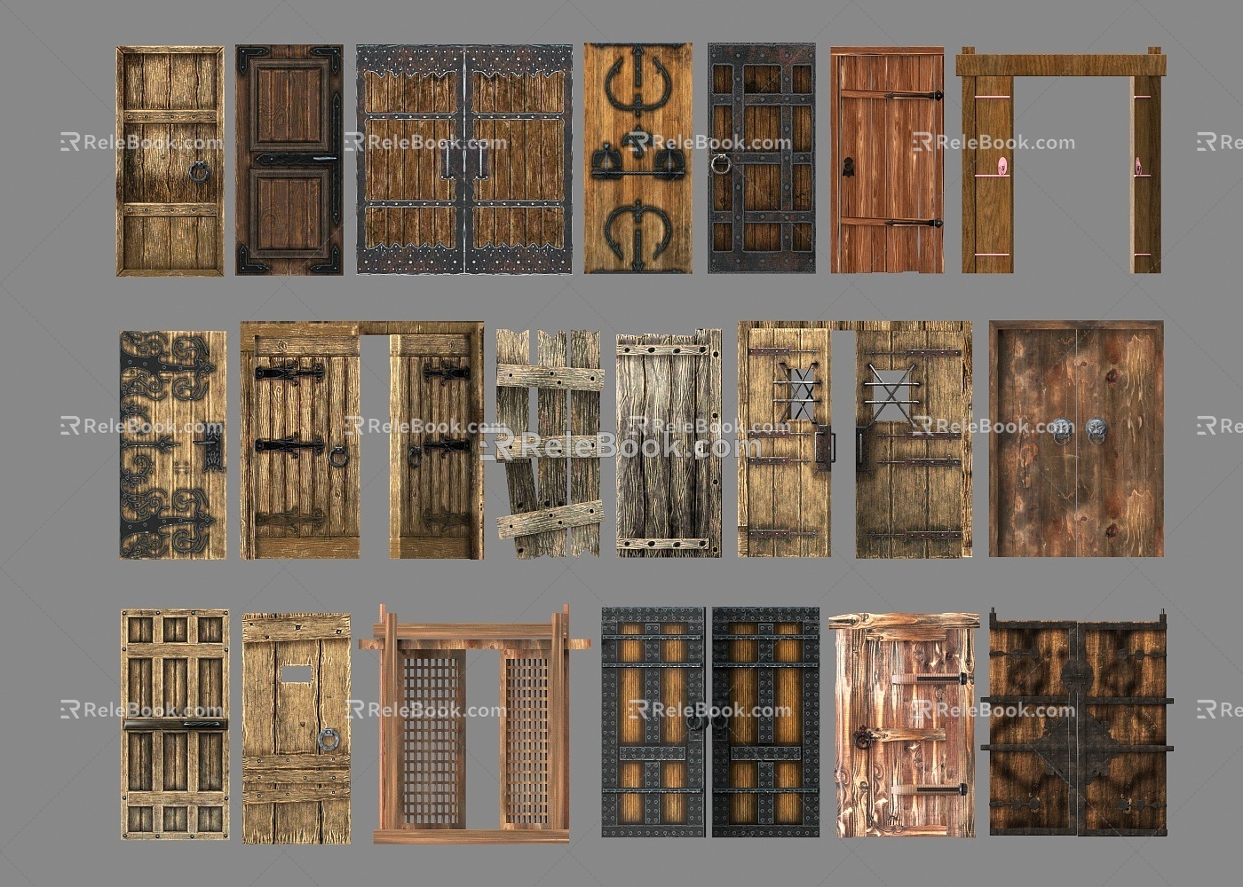 Chinese Courtyard Door Wooden Door Old Wooden Door Wooden Door Shattered Door Ancient House Door Old Wooden Door Old Wooden Door Door Panel Original Wooden Door 3d model