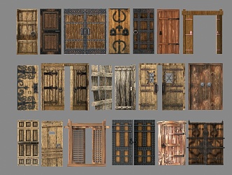 Chinese Courtyard Door Wooden Door Old Wooden Door Wooden Door Shattered Door Ancient House Door Old Wooden Door Old Wooden Door Panel Original Wooden Door 3d model