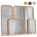European-style full-length mirror floor mirror 3d model